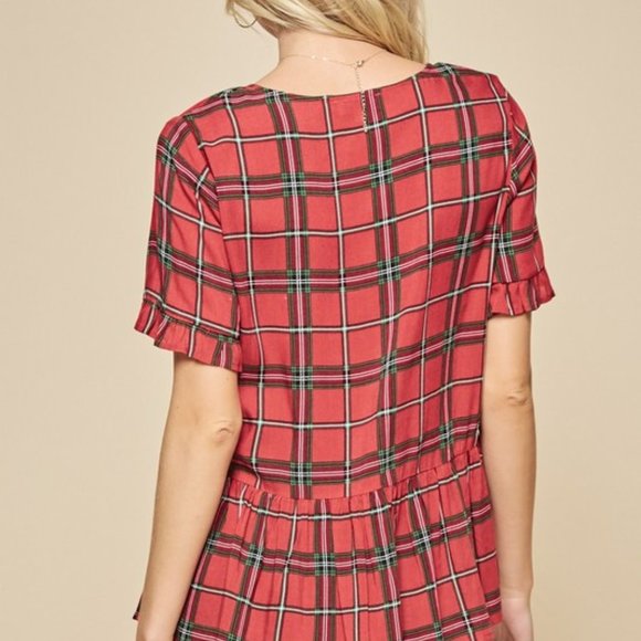 Plaid Peplum - Picture 2 of 4